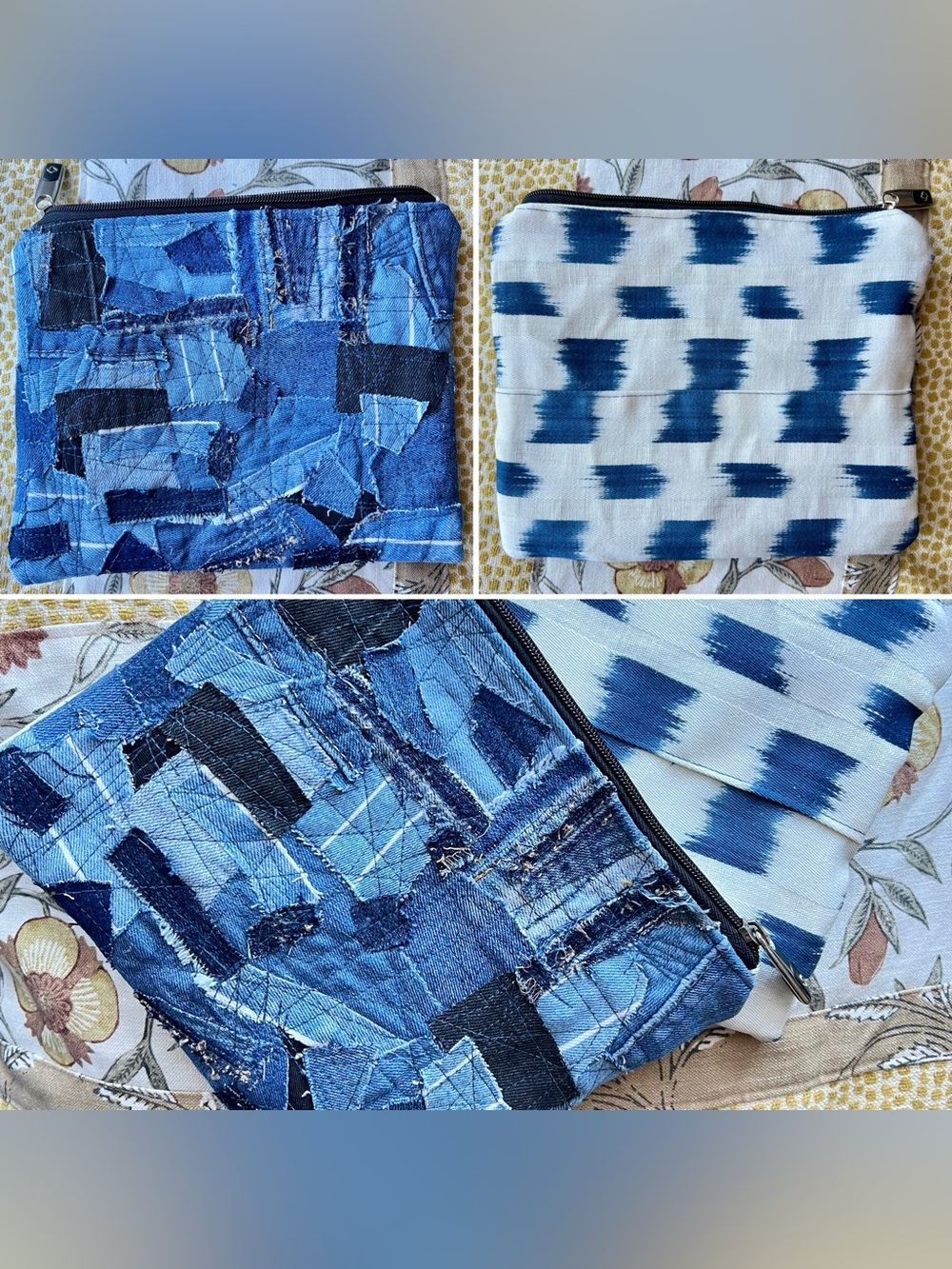 Perfectly Imperfect Zipper Pouch - Denim